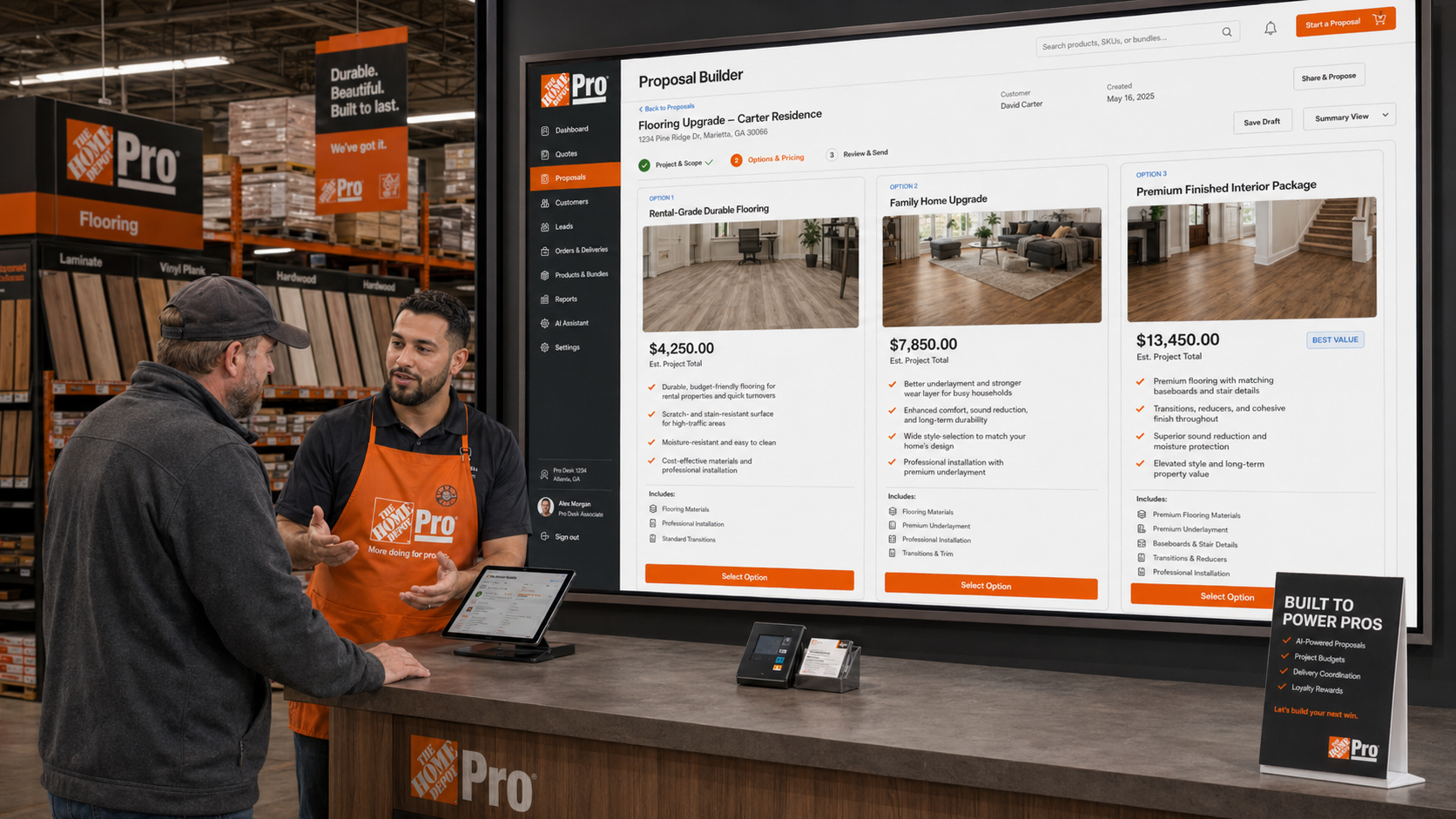Home Depot Pro Desk Flooring