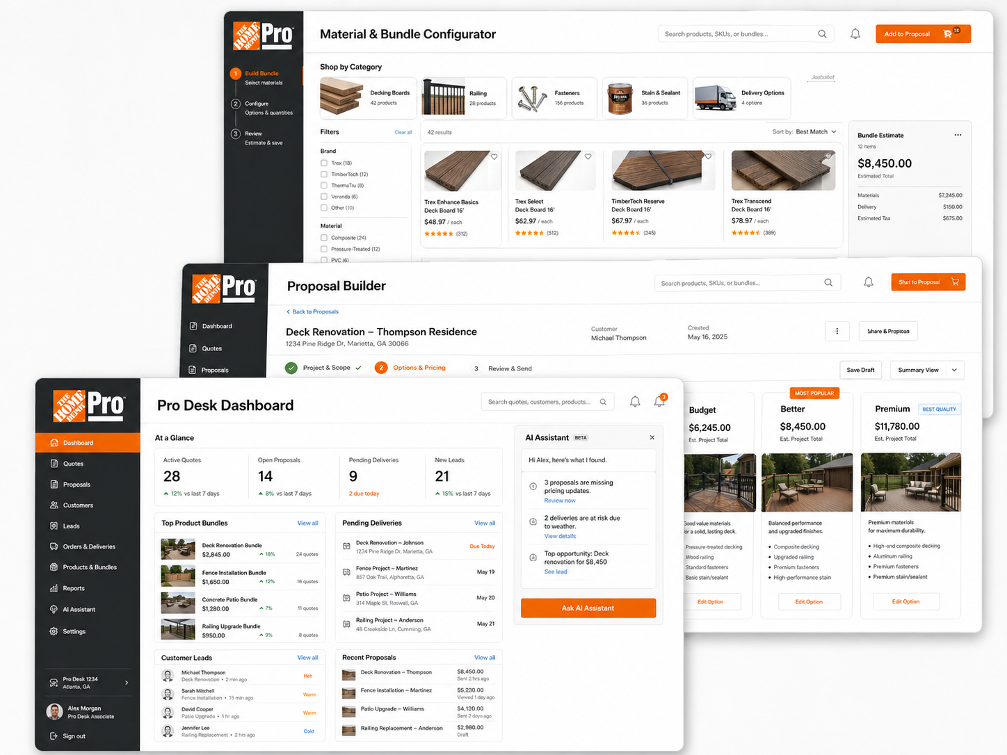 Home Depot quoatation Interface AI