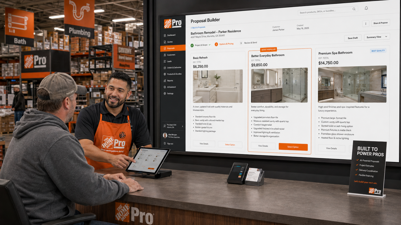 HomeDepot Pro Desk Bathroom Remodel